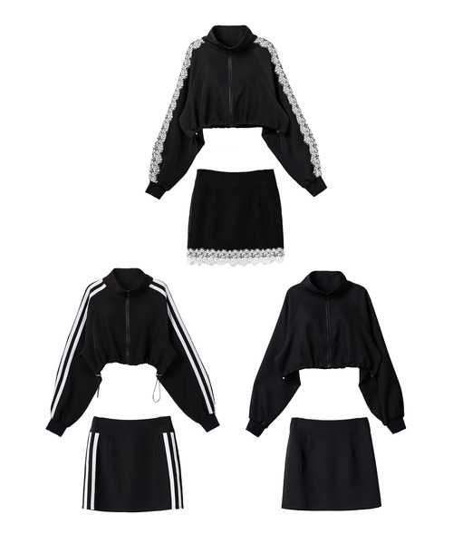 me+em select（ミームセレクト）の「※※【 セットアップ着用可能 】サイドラインハイウエストミニスカート ／ sideline high waist mini skirt（スカート・レディース・ブラック/ブラック系1/ブラック系2・SMALL/MEDIUM/LARGE）」の22枚目の写真