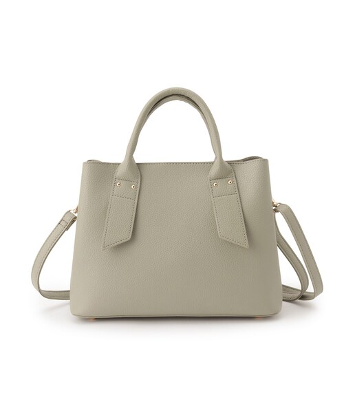 ITS'DEMO（イッツデモ）の「◆【仕分けしやすい／底鋲付き】メタルパーツ2WAYトート（トートバッグ・レディース・ライトグリーン/アイボリー/ナチュラル/ブラック・00）」の8枚目の写真