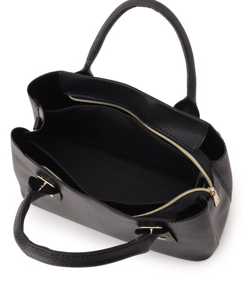 ITS'DEMO（イッツデモ）の「◆【仕分けしやすい／底鋲付き】メタルパーツ2WAYトート（トートバッグ・レディース・ライトグリーン/アイボリー/ナチュラル/ブラック・00）」の13枚目の写真