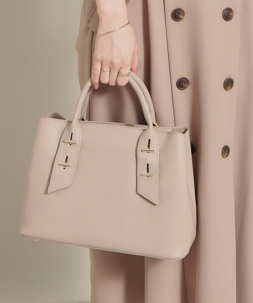 ITS'DEMO（イッツデモ）の「◆【仕分けしやすい／底鋲付き】メタルパーツ2WAYトート（トートバッグ・レディース・ライトグリーン/アイボリー/ナチュラル/ブラック・00）」の19枚目の写真