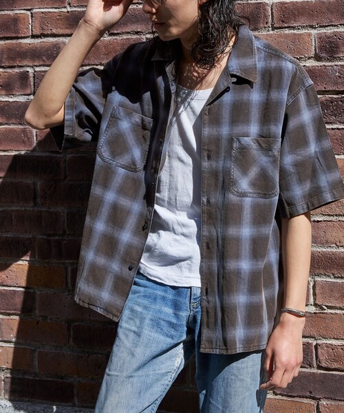 E*m様 OAMC | ブリーチショートスリーブシャツ: サイズS FREAK'S STORE（フリークスストア）の「ブリーチ加工 オープンカラー