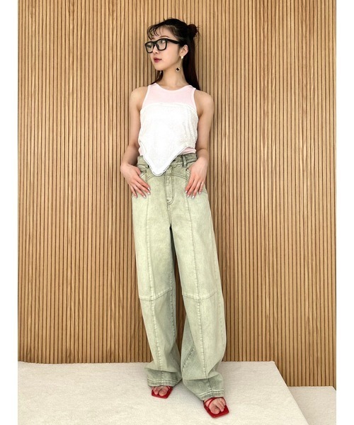 LILY BROWN(リリーブラウン)の「【LILY BROWN Lingerie】カップインアメスリ/サントーニ(タンクトップ・レディース・ブラック/ホワイト/ライトピンク・FREE)」の6枚目の写真