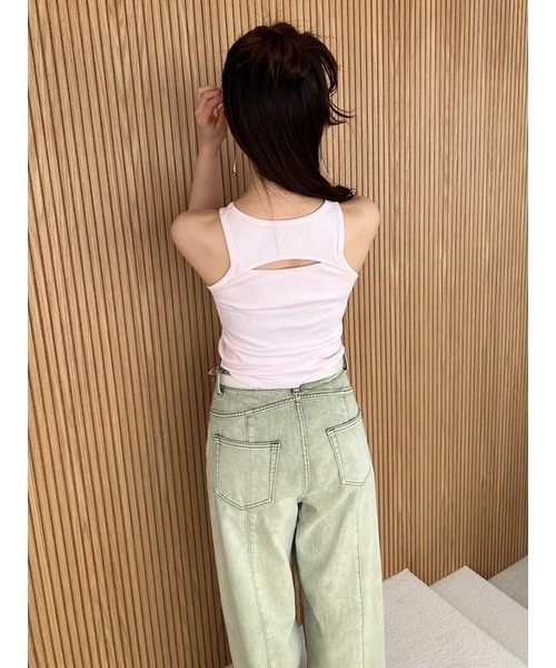 LILY BROWN(リリーブラウン)の「【LILY BROWN Lingerie】カップインアメスリ/サントーニ(タンクトップ・レディース・ブラック/ホワイト/ライトピンク・FREE)」の10枚目の写真