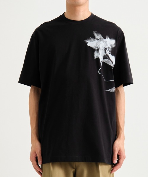 Yohji Yamamoto(ヨウジヤマモト)の「【Y-3/ワイスリー】GFX SS TEE 1/グラフィックショートスリーブTシャツ1(Tシャツ/カットソー・メンズ・ブラック・S/M)」の2枚目の写真