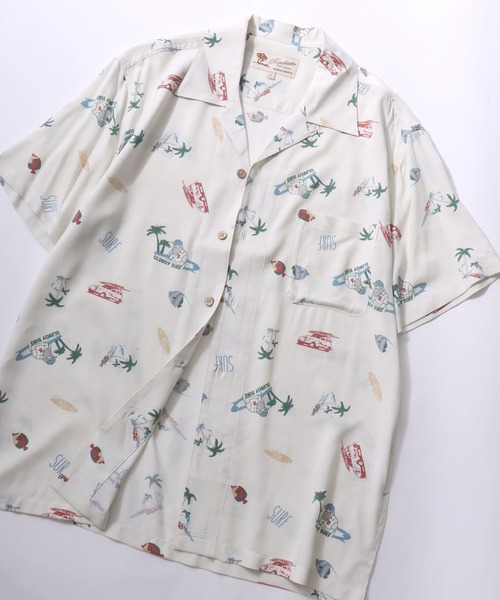 SITRY（シトリー）の「Rayon Aloha Shirt/レーヨン アロハシャツ 総柄シャツ オープンカラーシャツ（シャツ/ブラウス・メンズ・ホワイト系その他6/グリーン系その他/グリーン系その他2/グレー系その他/ベージュ系その他/ブルー系その他/ホワイト系その他5/ホワイト系その他4/ホワイト系その他3/ホワイト系その他2/ホワイト系その他/ブラック系その他/ブラウン系その他/ベージュ系その他3/ベージュ系その他2/ブラック系その他6/ブラック系その他5/ブラック系その他4/ブラック系その他3/ブラック系その他2/ブラック系1/ホワイト系/ブラック系/ベージュ系その他4/ブラック系その他7/グレー系その他2/ホワイト系その他7・M/LL/L）」の8枚目の写真