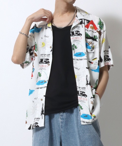 セール】Rayon Aloha Shirt/レーヨン アロハシャツ 総柄シャツ