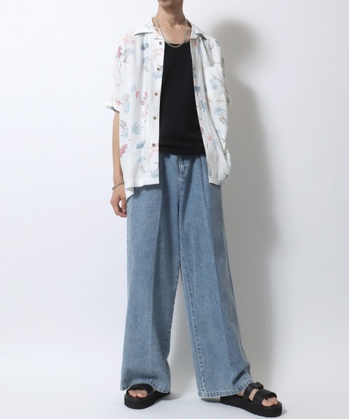 セール】Rayon Aloha Shirt/レーヨン アロハシャツ 総柄シャツ