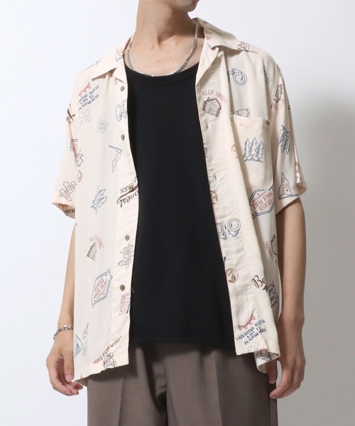 セール】Rayon Aloha Shirt/レーヨン アロハシャツ 総柄シャツ