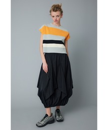 cygne ボーダートップス 半袖シアーボーダータートルss Emme S ホワイト | Cygne