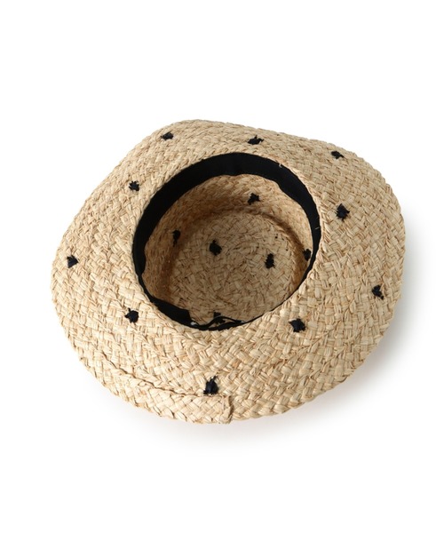 Vincent Pradier（ヴァンサンプラディエ）の「(VINCENT PRADIER)ドットラフィアハット（ハット・レディース・ベージュ・FREE）」の6枚目の写真