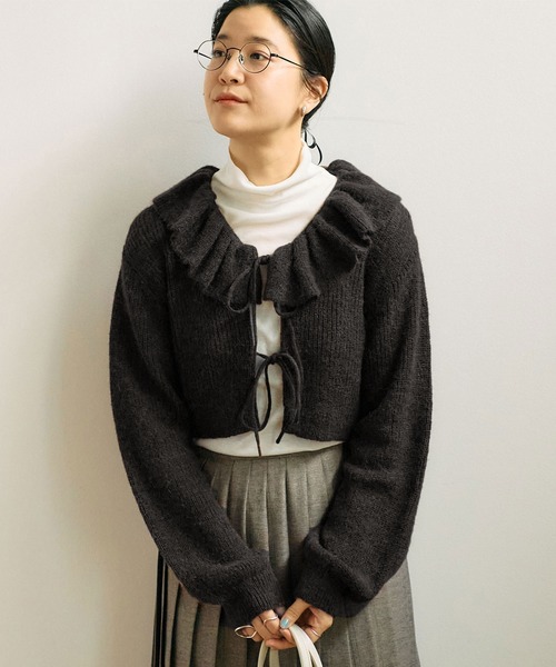 【セール】mimi frill cardigan（ニット/セーター）｜fig Ｌondon（フィグロンドン）