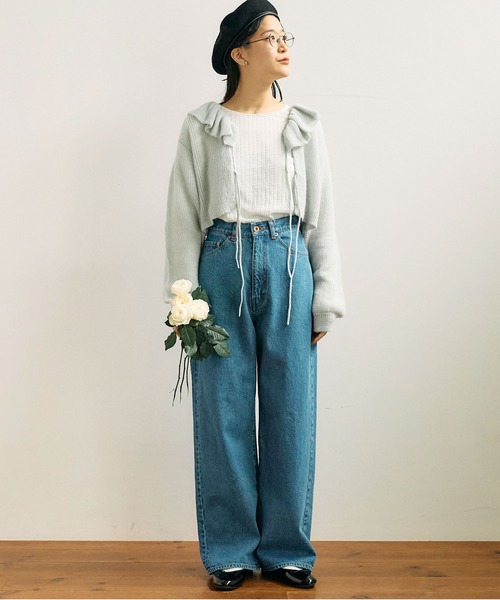 【セール】mimi frill cardigan（ニット/セーター）｜fig Ｌondon（フィグロンドン）