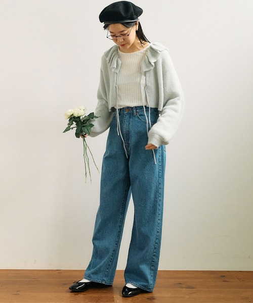 【セール】mimi frill cardigan（ニット/セーター）｜fig Ｌondon（フィグロンドン）