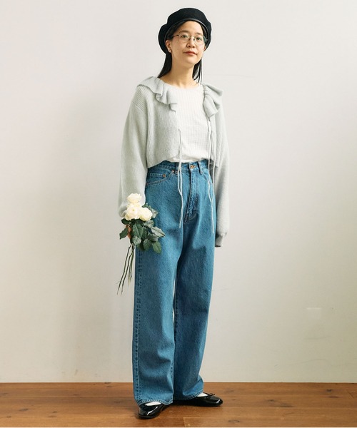 【セール】mimi frill cardigan（ニット/セーター）｜fig Ｌondon（フィグロンドン）