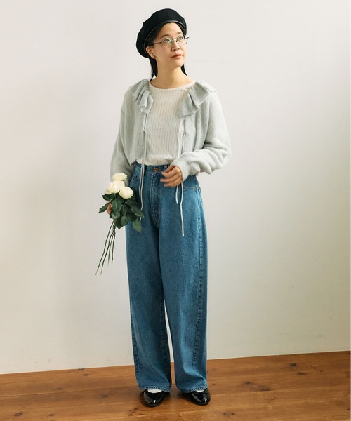 【セール】mimi frill cardigan（ニット/セーター）｜fig Ｌondon（フィグロンドン）