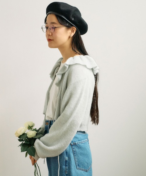 【セール】mimi frill cardigan（ニット/セーター）｜fig Ｌondon（フィグロンドン）