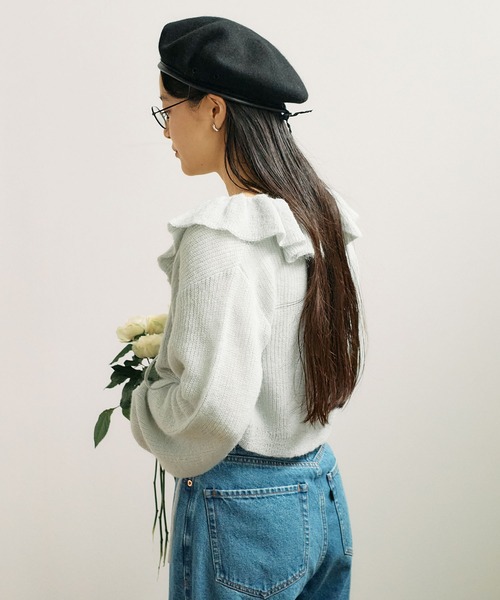 【セール】mimi frill cardigan（ニット/セーター）｜fig Ｌondon（フィグロンドン）