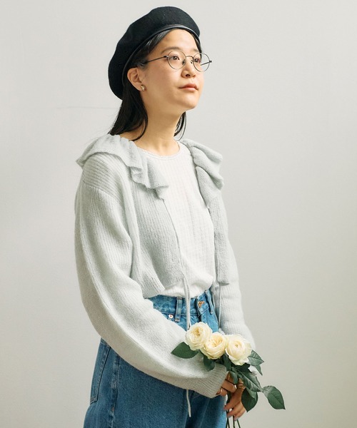 【セール】mimi frill cardigan（ニット/セーター）｜fig Ｌondon（フィグロンドン）