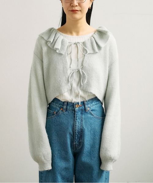 【セール】mimi frill cardigan（ニット/セーター）｜fig Ｌondon（フィグロンドン）