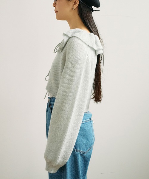 【セール】mimi frill cardigan（ニット/セーター）｜fig Ｌondon（フィグロンドン）