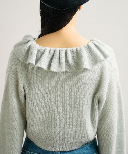 【セール】mimi frill cardigan（ニット/セーター）｜fig Ｌondon（フィグロンドン）