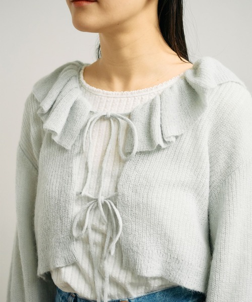 【セール】mimi frill cardigan（ニット/セーター）｜fig Ｌondon（フィグロンドン）