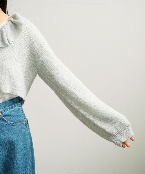 【セール】mimi frill cardigan（ニット/セーター）｜fig Ｌondon（フィグロンドン）