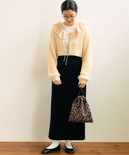 【セール】mimi frill cardigan（ニット/セーター）｜fig Ｌondon（フィグロンドン）