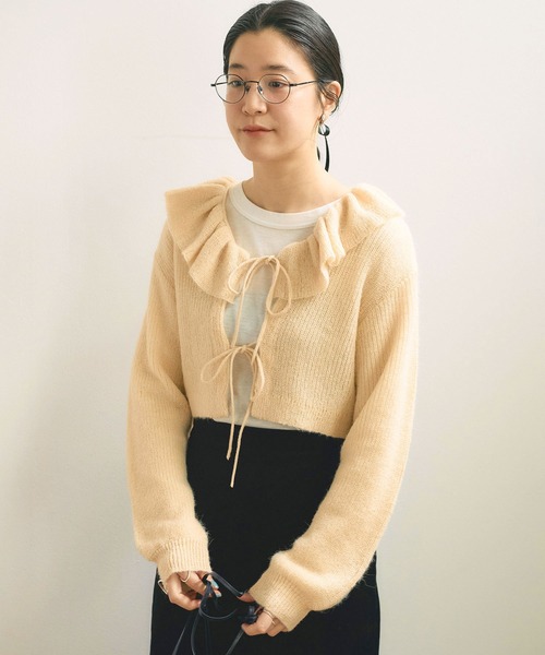 【セール】mimi frill cardigan（ニット/セーター）｜fig Ｌondon（フィグロンドン）