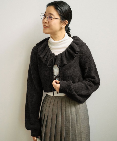 【セール】mimi frill cardigan（ニット/セーター）｜fig Ｌondon（フィグロンドン）