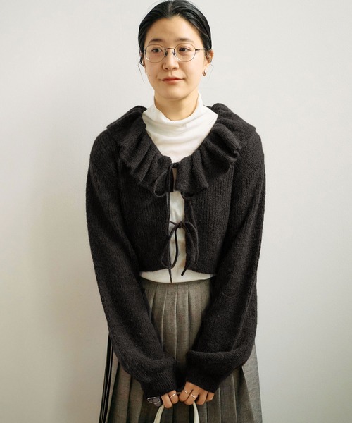 【セール】mimi frill cardigan（ニット/セーター）｜fig Ｌondon（フィグロンドン）