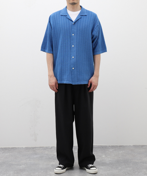 コーヘンCOTTON STRIPE KNIT S/T:ニット COOHEM / コーヘン】COTTON STRIPE KNIT S/T：ニット