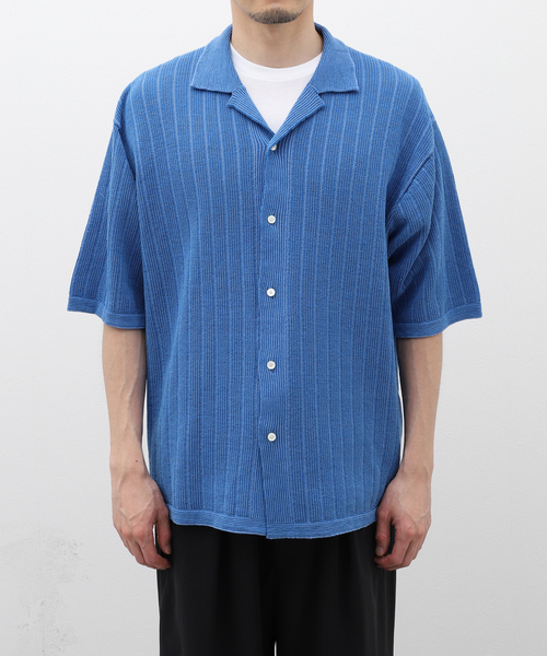 未使用　別注 COOHEM コーヘン　アーガイル　サマーニット　ギマコットン 未使用 別注 COOHEM コーヘン アーガイル サマーニット