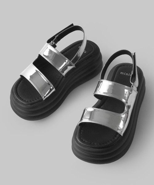 minia（ミニア）の「コノジサンダル（サンダル・レディース・ブラック/シルバー/パイソン/レオパード・M/L/LL/S）」の3枚目の写真