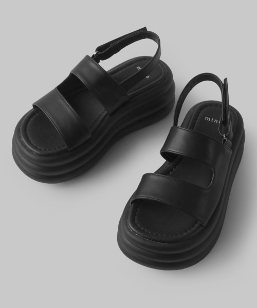 minia（ミニア）の「コノジサンダル（サンダル・レディース・ブラック/シルバー/パイソン/レオパード・M/L/LL/S）」の2枚目の写真