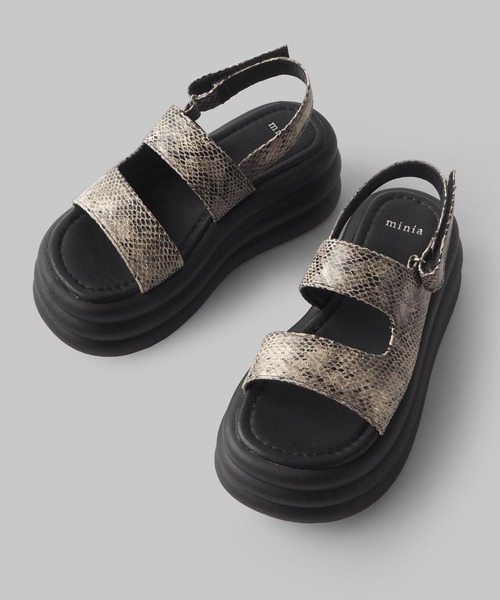 minia（ミニア）の「コノジサンダル（サンダル・レディース・ブラック/シルバー/パイソン/レオパード・M/L/LL/S）」の11枚目の写真