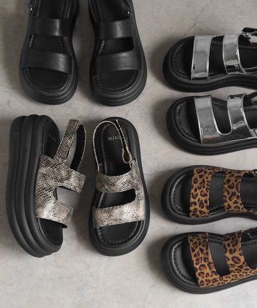 minia（ミニア）の「コノジサンダル（サンダル・レディース・ブラック/シルバー/パイソン/レオパード・M/L/LL/S）」の16枚目の写真