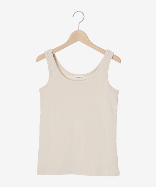 le.coeur blanc（ルクールブラン）の「COTTONストレッチテレコタンク（タンクトップ・レディース・グレイッシュベージュ/カーキオリーブ/オフホワイト/ブラック・38）」の19枚目の写真
