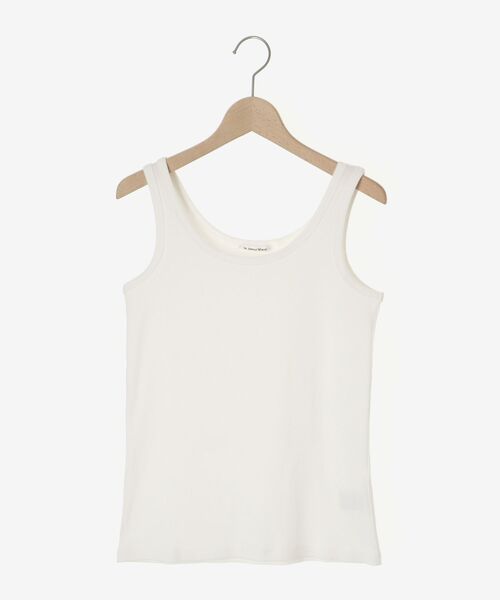 le.coeur blanc（ルクールブラン）の「COTTONストレッチテレコタンク（タンクトップ・レディース・グレイッシュベージュ/カーキオリーブ/オフホワイト/ブラック・38）」の17枚目の写真