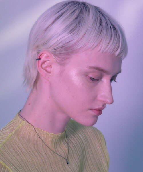 and cloud（アンドクラウド）の「Spine Hoop Earring/Single（イヤリング・レディース・ブラック/シルバー/イエローゴールド・FREE）」の7枚目の写真