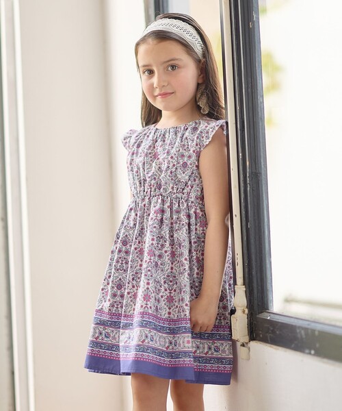 ANY（エニィ）の「【WEB限定柄有】総柄 サマー ワンピース（ワンピース・キッズ・ピンク系8/サックスブルー系1/ライラック系6/ブルー系3/ライラック系7/ネイビー系7/アイボリー系5/サックスブルー系8・120/110/100/90/130）」の7枚目の写真