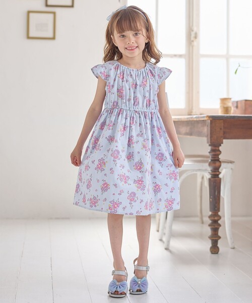 ANY（エニィ）の「【WEB限定柄有】総柄 サマー ワンピース（ワンピース・キッズ・ピンク系8/サックスブルー系1/ライラック系6/ブルー系3/ライラック系7/ネイビー系7/アイボリー系5/サックスブルー系8・120/110/100/90/130）」の19枚目の写真