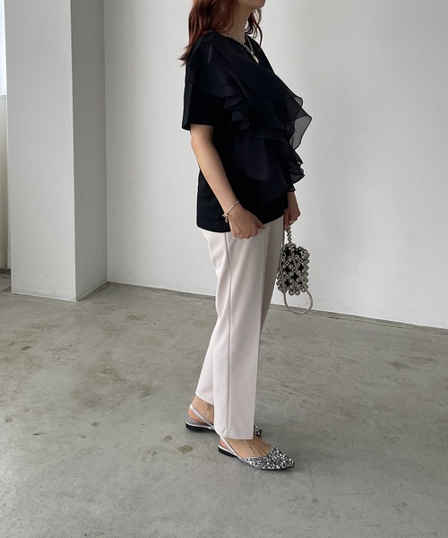 antic rag（アンティックラグ）の「オーガンジーフリルTシャツ（Tシャツ/カットソー・レディース・ホワイト/ブラック・FREE）」の13枚目の写真