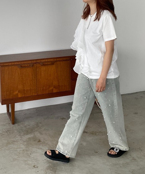 antic rag（アンティックラグ）の「オーガンジーフリルTシャツ（Tシャツ/カットソー・レディース・ホワイト/ブラック・FREE）」の16枚目の写真