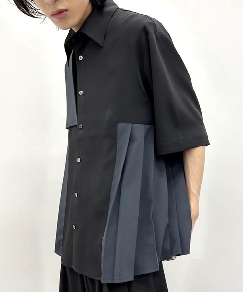 HARE（ハレ）の「ハイショクフラシプリーツシャツ(HARE)（シャツ
