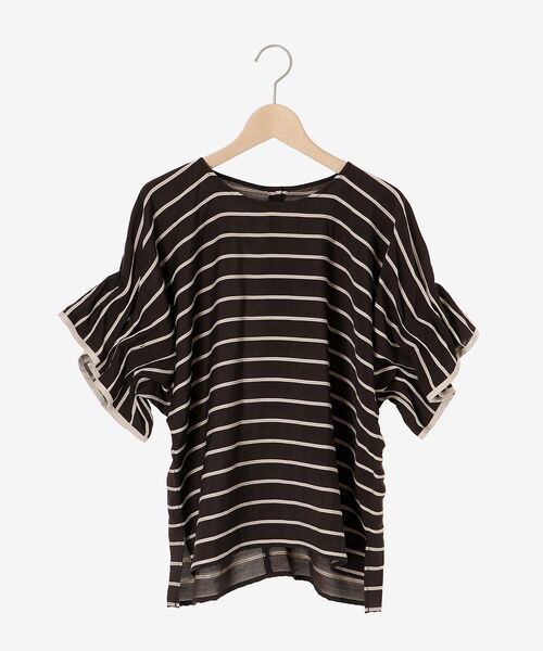 le.coeur blanc（ルクールブラン）の「ドビーボーダーギャザーブラウス（シャツ/ブラウス・レディース・ホワイト系その他/オレンジ系その他/ブラック系その他・38）」の16枚目の写真