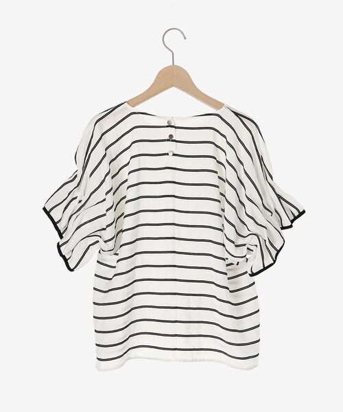 le.coeur blanc（ルクールブラン）の「ドビーボーダーギャザーブラウス（シャツ/ブラウス・レディース・ホワイト系その他/オレンジ系その他/ブラック系その他・38）」の13枚目の写真