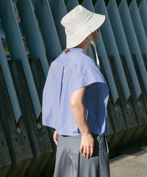 KBF（ケイビーエフ）の「WIDEボックスシルエットシャツ（シャツ/ブラウス・レディース・イエロー/ブルー/ライトブルー・ONE）」の10枚目の写真