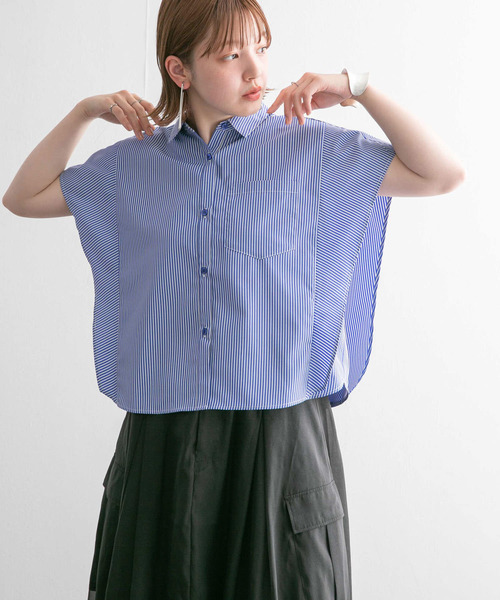 KBF（ケイビーエフ）の「WIDEボックスシルエットシャツ（シャツ/ブラウス・レディース・イエロー/ブルー/ライトブルー・ONE）」の15枚目の写真