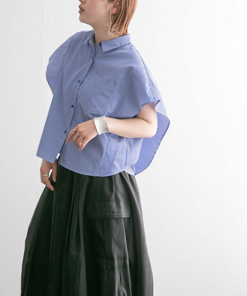 KBF（ケイビーエフ）の「WIDEボックスシルエットシャツ（シャツ/ブラウス・レディース・イエロー/ブルー/ライトブルー・ONE）」の16枚目の写真